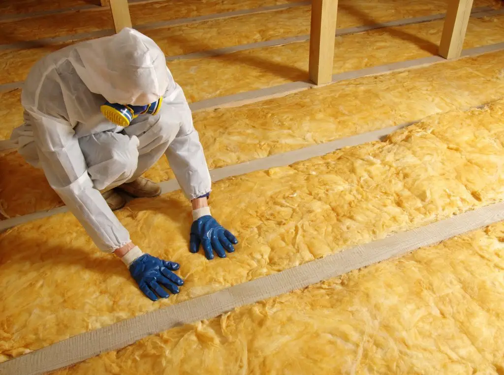 Floor insulation in process