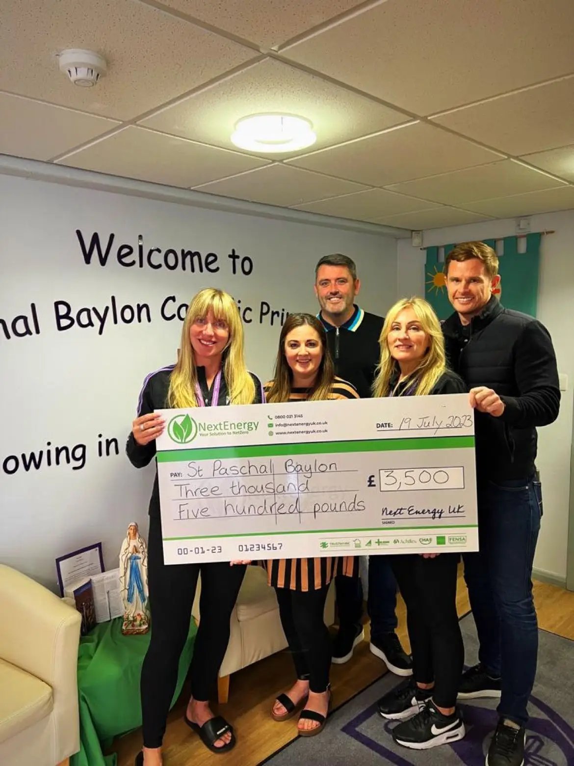 Next Energy Donation To St. Paschal Baylon School In Liverpool