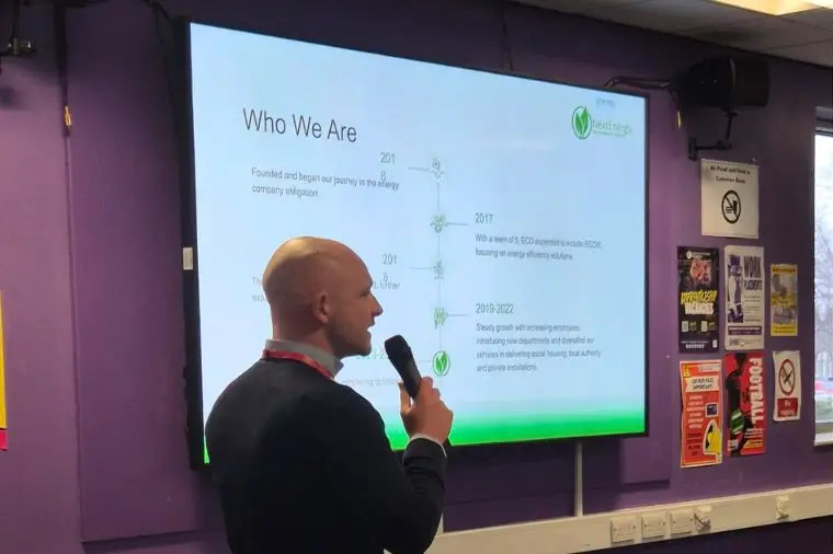 Head of ECO, Jon Furlong talks at event